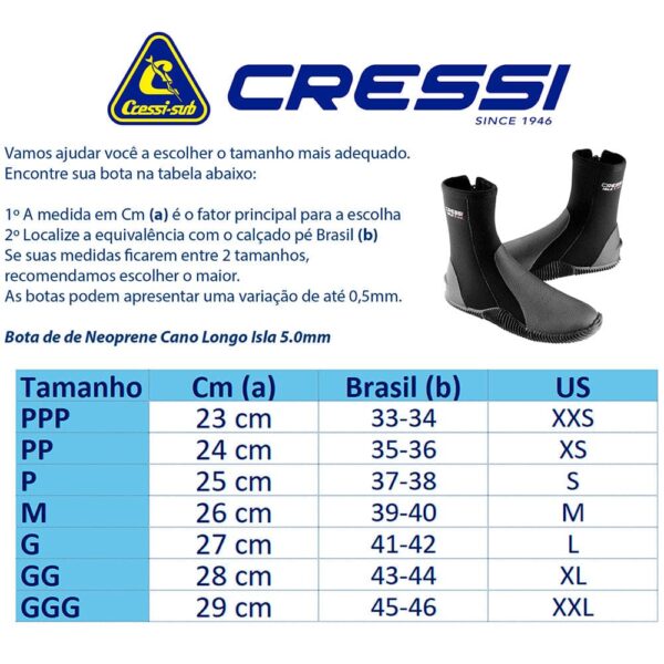 15252938053-isla-5mm-8-1.jpg Bota Longa de Neoprene para Mergulho Cressi Isla 5.0
