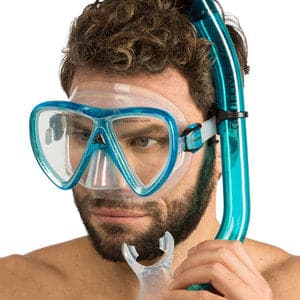 Kit de Mergulho Cressi Ikarus - Máscara + Respirador Semi Dry