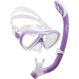 15252939648-combo-pegaso-iguana-semi-dry-lilas-6.jpg Kit de Mergulho Infantil Cressi - Máscara + Respirador Pegasos Semi Dry