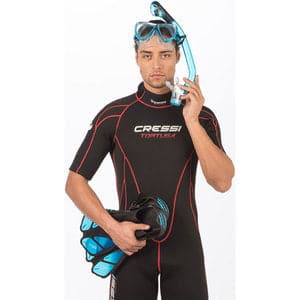 Kit de Mergulho Cressi - Máscara + Snorkel + Nadadeira Bonete