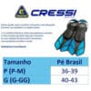 Kit de Mergulho Cressi - Máscara + Snorkel + Nadadeira Bonete
