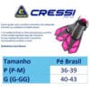 Kit de Mergulho Cressi - Máscara + Snorkel + Nadadeira Bonete