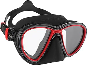 15252940662-preto-vermelho-2.jpg Máscara de Mergulho Cressi Quantum