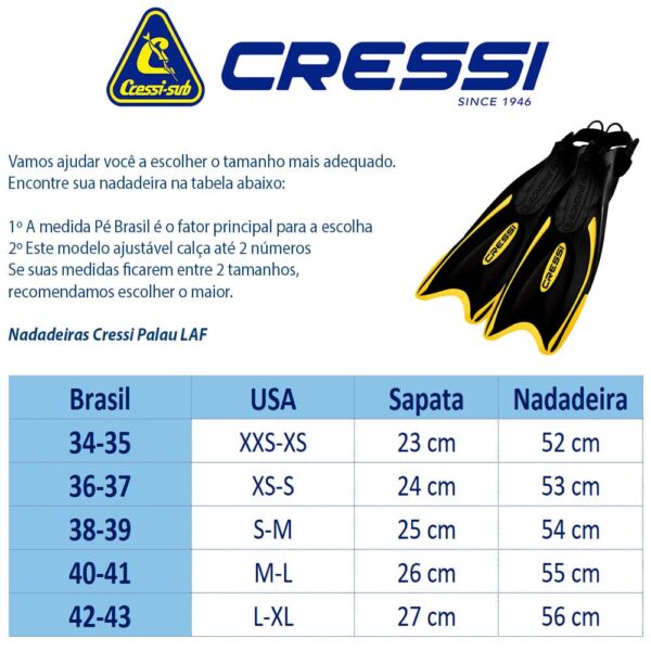 Nadadeira de Mergulho Cressi Palau LAF