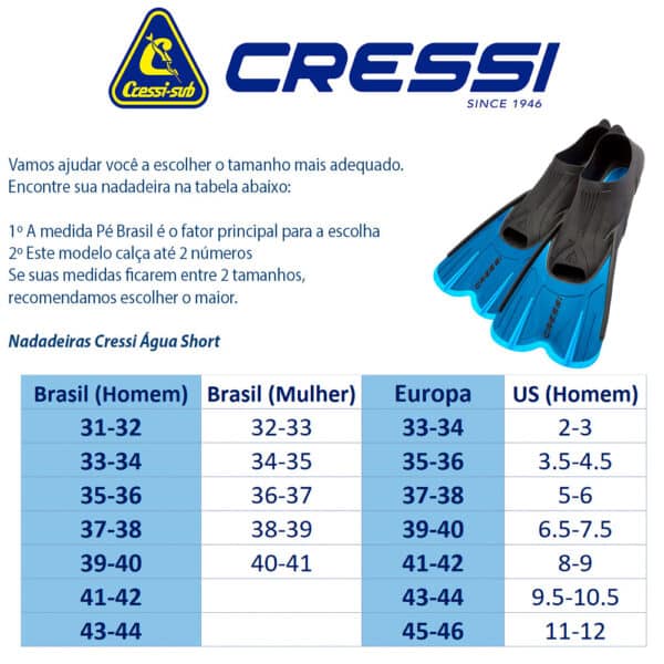 15252942521-agua-short-azul-6.jpg Nadadeira de Natação Cressi Água Short