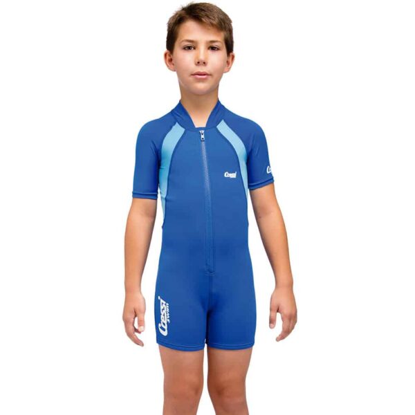 15252944662-baby-azul-1.jpg Roupa de Neoprene Infantil Cressi Short Baby Boy