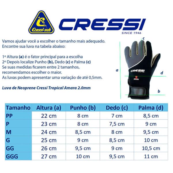 15255990727-luva-tropical-4.jpg Luva de Neoprene para Mergulho Cressi Amara Tropical 2.0
