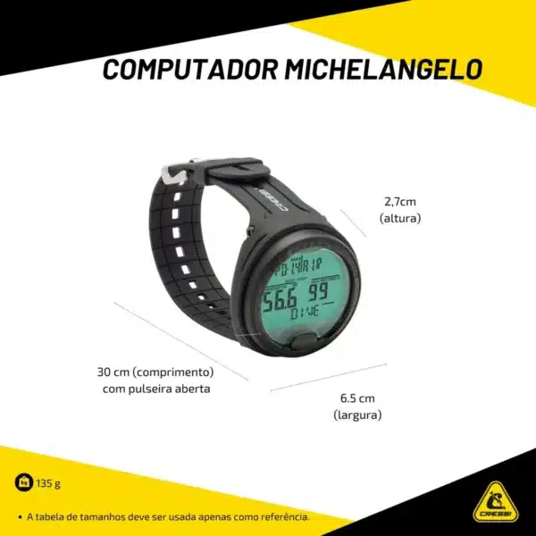 7afce7250de113563132c41d6716da2f Computador de Mergulho Cressi Michelangelo