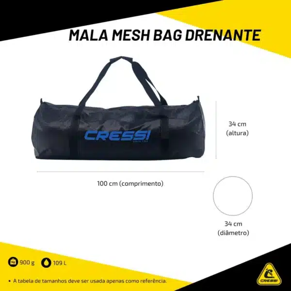 6d5fee0d74ceb2339638a87c84894e13 Mala Cressi Mesh Bag Drenante