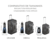 BolsaTUSA-RollerBag-Tamanhos Bolsa Tusa Roller Bag Média