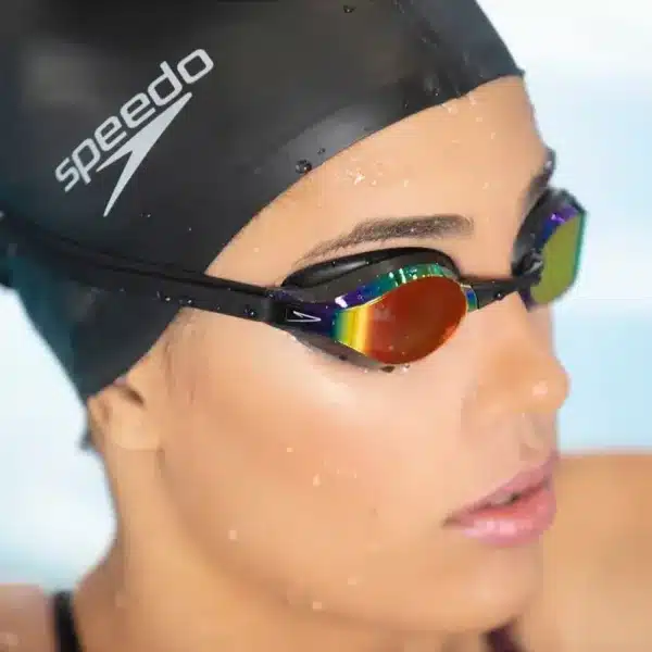 Óculos de Natação Espelhado Falcon - Preto Revo Red