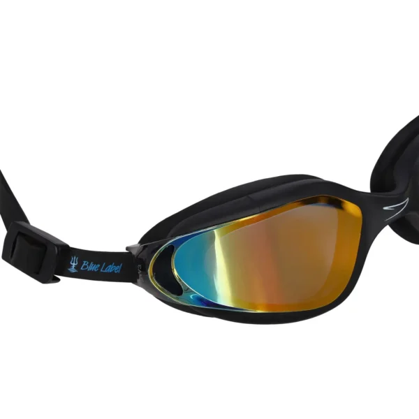 240525-1600-1600 Óculos Natação Speedo Poseidon Espelhado Preto Revo Gold - Águas Abertas