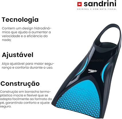 71xn9TWnpeL._AC_SX425_ Nadadeira de Natação Speedo Power Fin - Azul