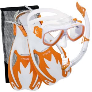 Kit Cressi Rocks laranja Kit de mergulho livre (snorkeling) Infantil Cressi Rocks