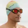 231106-800-800 Óculos de Natação Speedo Glow - Black Gold Revo Red