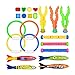 c4a1d0ad5a172870b807185bac7fa1f7.jpg Tachiuwa 22 peças kit de mergulho subaquático para piscina, brinquedos de mergulho, tesouros de peixe