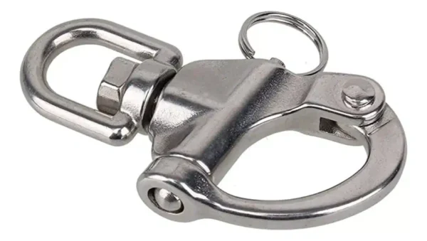mosquetao desengate rapido 3 Mosquetão De Desengate Rápido De 87mm Em Aço Inox 316