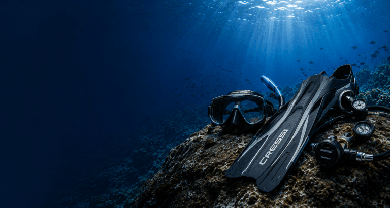 Kit de Mergulho Cressi - Máscara + Snorkel + Nadadeira Bonete