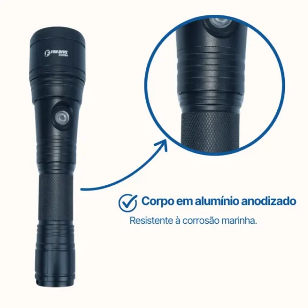 lanterna_zoom7 Lanterna Subaquática Fun Dive Zoom - 1400 lumens